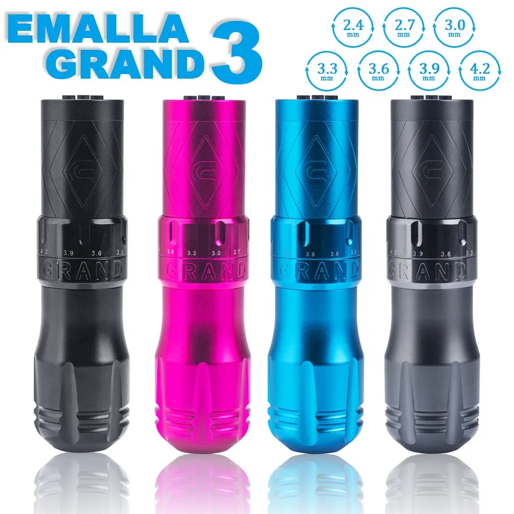 

EMALLA G3 Tattoo Machine Wireless Tattoo Machine Pen Brushless Motor 7 Strokes Tattoo Pen Permanent Makeup Tattoo Needle Supply