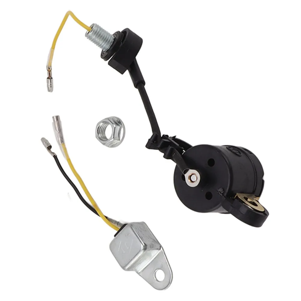 Black and Silver Oil Level Sensor Switch Compact ABS Low Oil Sensor Switch for GX120 GX160 GX200 GX240 GX270