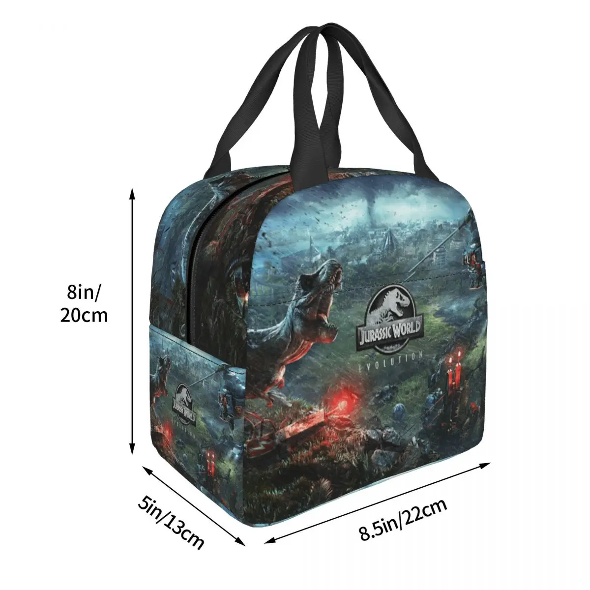 العالم الجوراسي الرعب ديناصور تطور معزول أكياس الغداء للسفر الغذاء حقيبة التخزين المحمولة الحرارية برودة صناديق الغداء #3