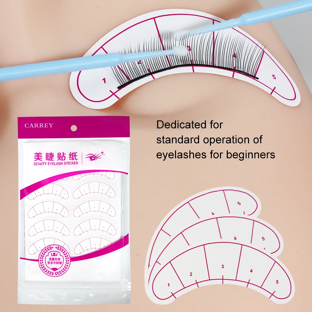 70pairs Eyelashes Stickers Five-point Positioning Paste With Scale Grafting Beauty Lash Extentions Makeup Tools