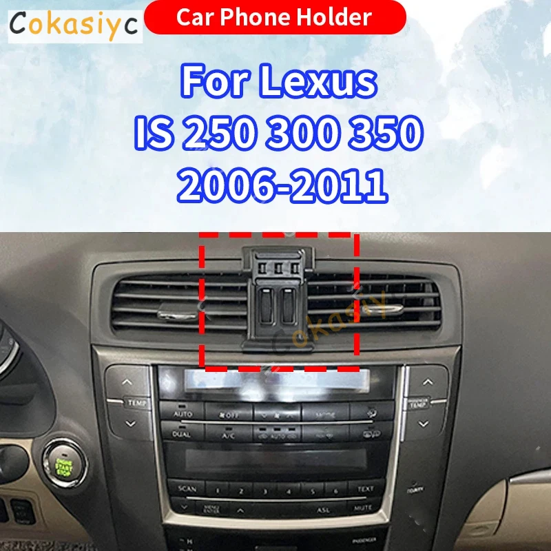Suporte de Carregamento Sem Fio por Gravidade para Celular Automotivo para Lexus IS IS250 IS300 IS350 XE20 2006 2007-2010 2011 - Acessório Automotivo