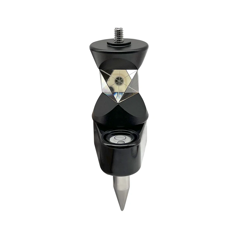 Novo mini prisma prateado de 360 graus para estação total leica, substituição de mini pesquisa de prisma grz101 + 4 polos com bolsa macia + uma bolha