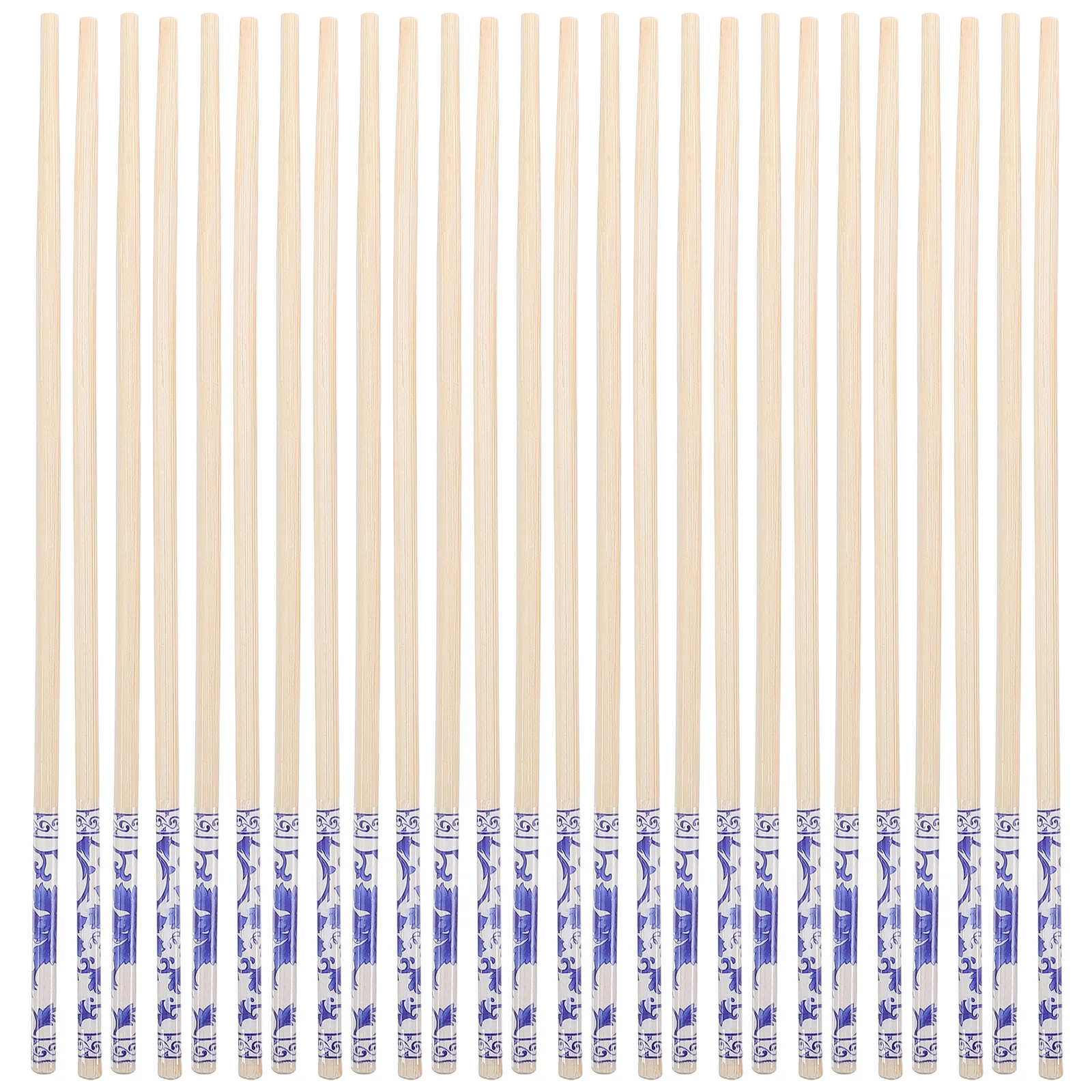 

100Pairs Blue and White Porcelain Pattern Bamboo Chopsticks Chinese Style Disposable Tableware for Sushi Noodles Asian Food