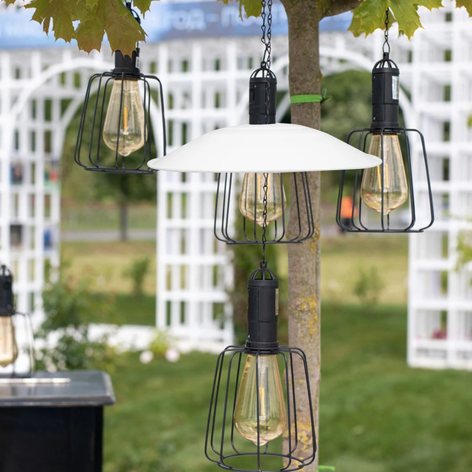 

Durable Industrial Metal Lampshade Hanging Outdoor Lamp Shade Waterproof Pendant Light Cage Vintage Iron Fixture Guard