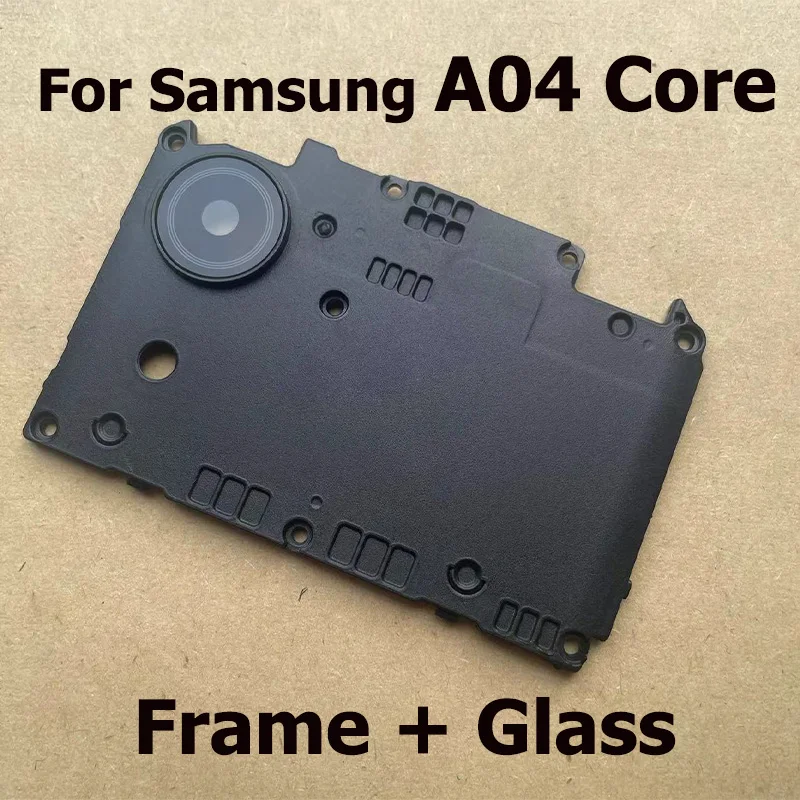 New Rear Back Camera Glass Lens With Frame Holder Repair Parts For Samsung Galaxy A04 A04s A04e Core