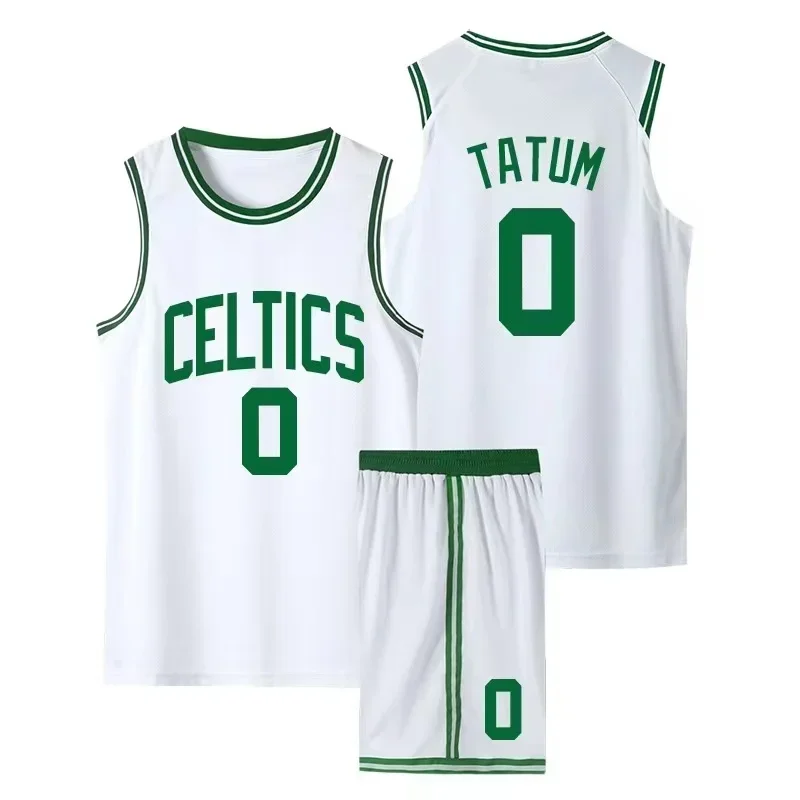 

2024 New Basketball Jerseys for Adults and Kids Tatum 0 Signature Basketball Jersey Set Collectible Retro Jersey New Arrival