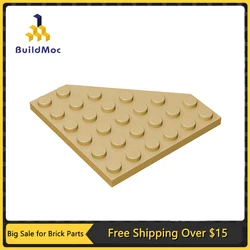 10Pcs MOC Parts 6106 Wedge Plate 6 x 6 Cut Corner Compatible Brick DIY Assmble Building Block Particle Kid Puzzle Brain Toy Gift