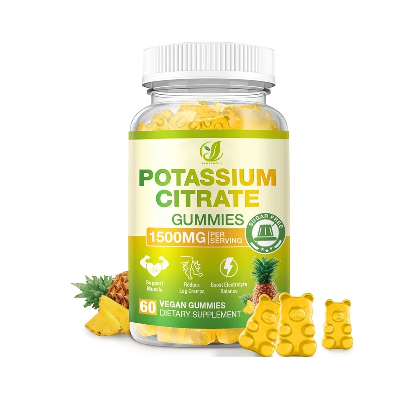 

Жевательные конфеты с цитратом калия 1500 мг, помогают при спазмах ног и поддерживают электролитный баланс, вегетарианские, 60 жевательных конфет.