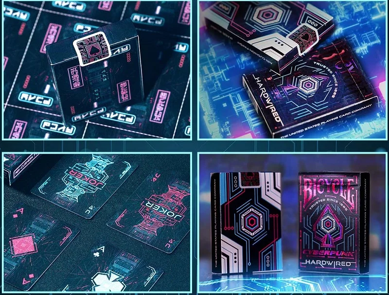 Bicycle Cyberpunk Playing Cards Cybercity Deck Hardwired Cards Magic Tricks