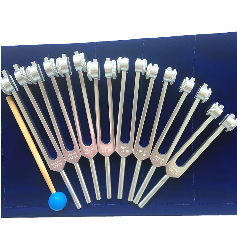 Aluminium Alloy Schumann Resonance Tuning Forks Silver Tuning Fork Sound Healing Professional Percussion Instruments Accessories