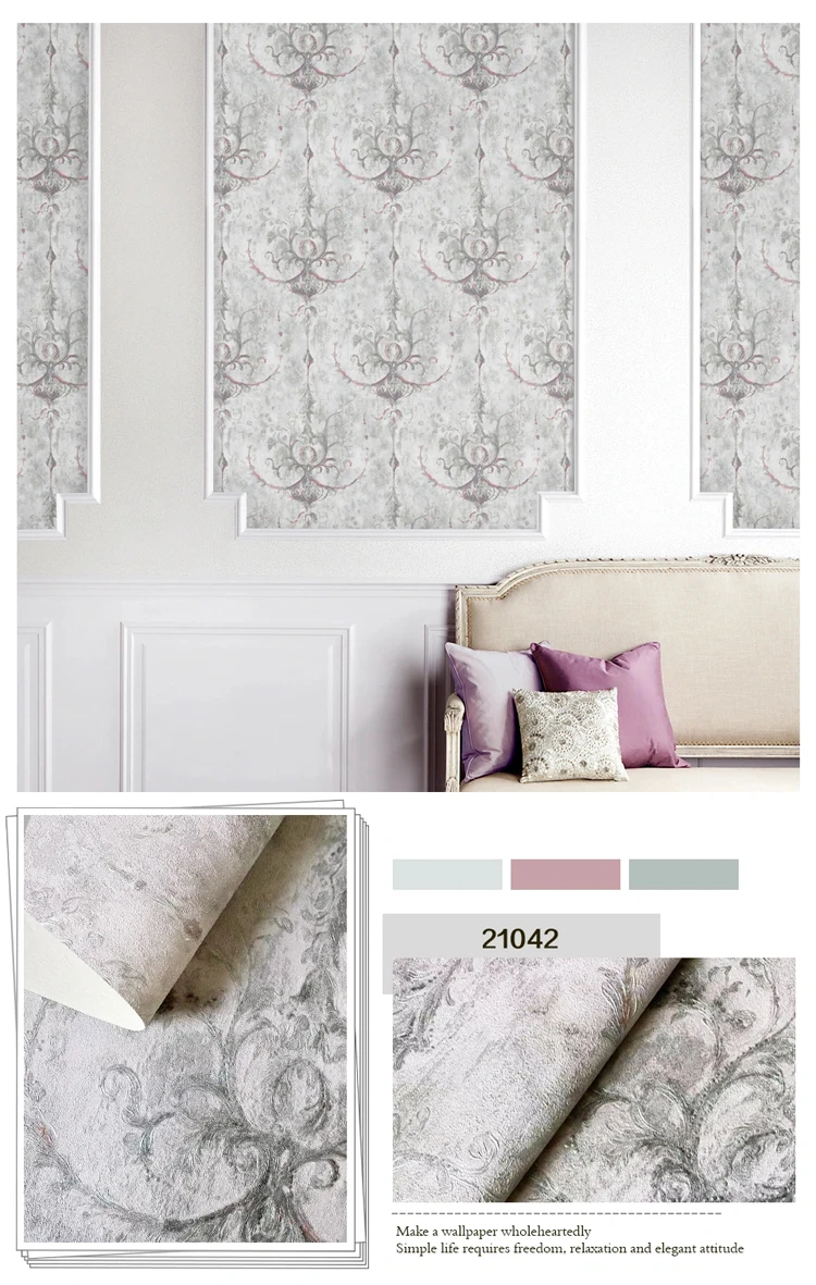 Retro Mostalgia 3D European Floral Wall Papers for Living Room Bedroom Mural Mottled Wallpaper Home Decor
