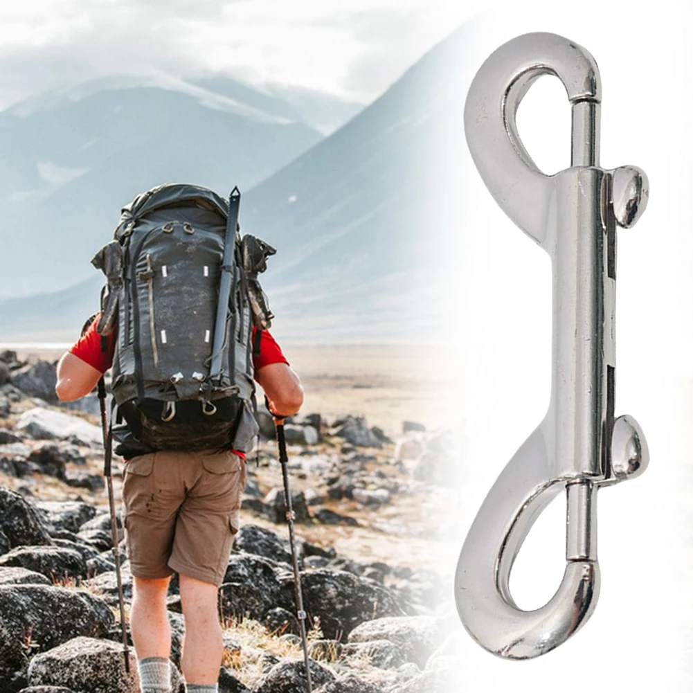 5 قطعة الغوص مزدوجة نهاية الترباس المفاجئة هوك كليب سبائك الزنك سريعة رسم ربط حلقة تسلق B-شكل خطاف بنابض قارب الأجهزة #3