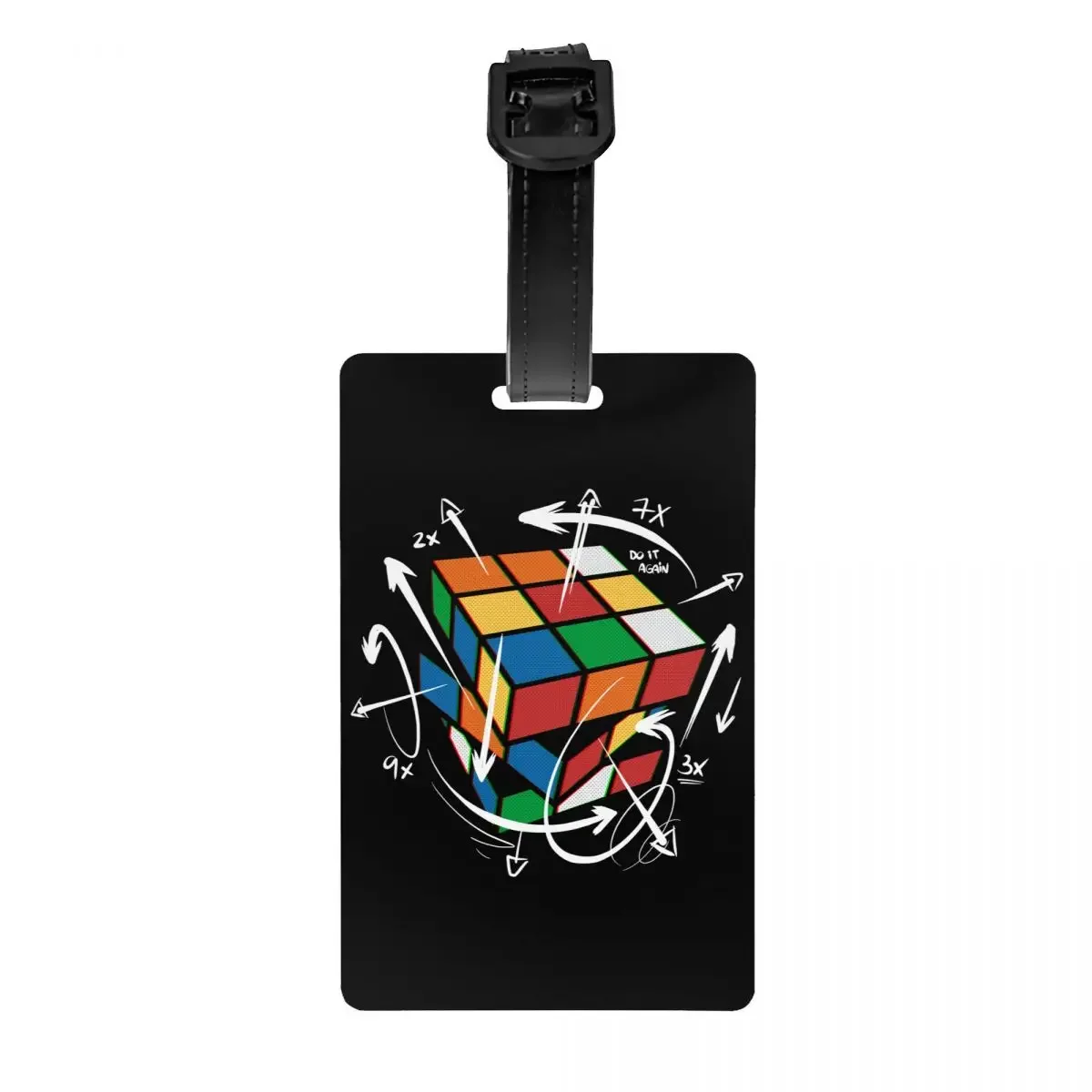 Rubix Rubiks  Math Formula Luggage Tag Custom Geek Magic Gift Baggage Tags Privacy Cover Name ID Card