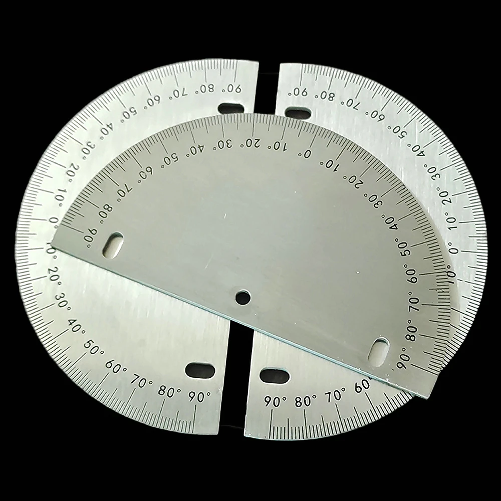 1Piece 180 Degree Semicircle Stainless Steel Angle Dial Protractor Dial Measurement Tools