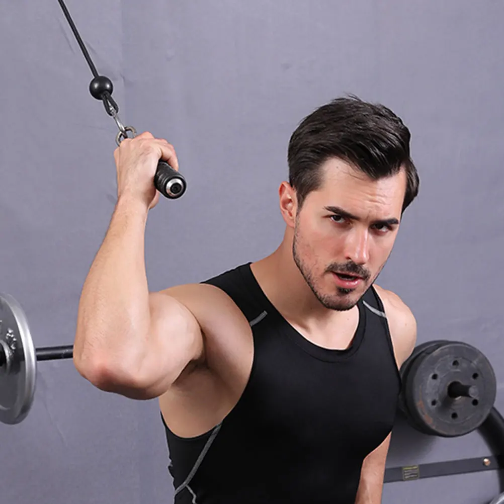 

Non-Slip Ergonomic Fitness Handle Heavy Duty Exercise Handle for Pull-Ups Cable Machines Gym Workout PE Equipment Muscle
