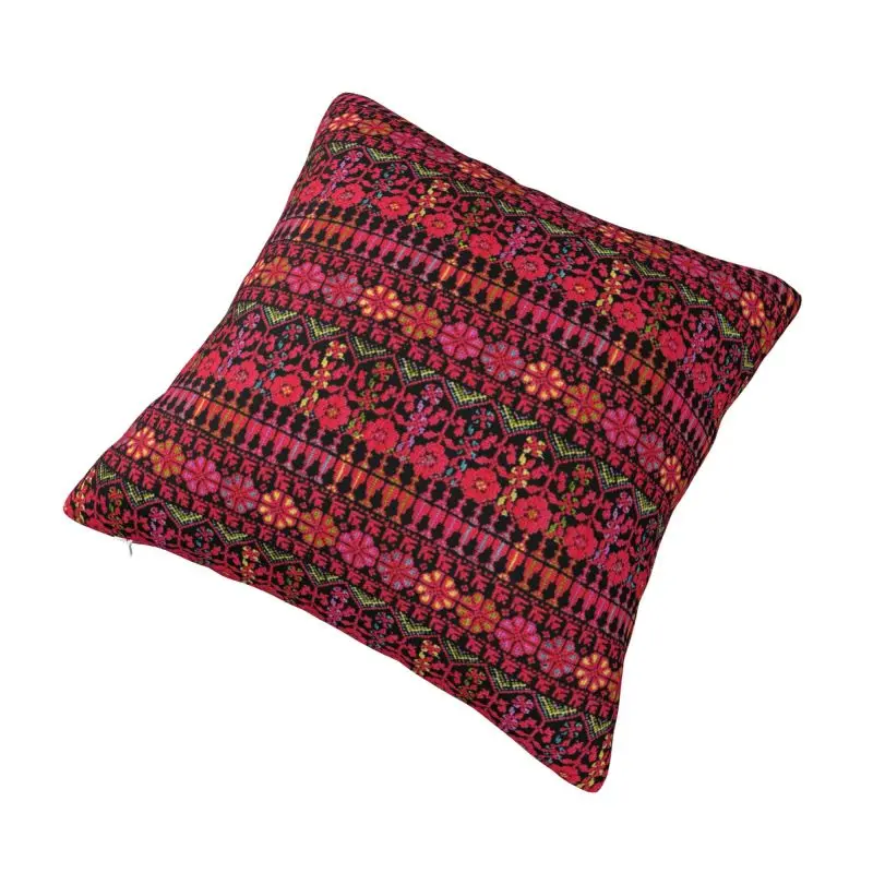 Custom Luxury Palestinians Tatreez Embroidery Arabic Art Sofa Cushion Cover Velvet Throw Pillow Case