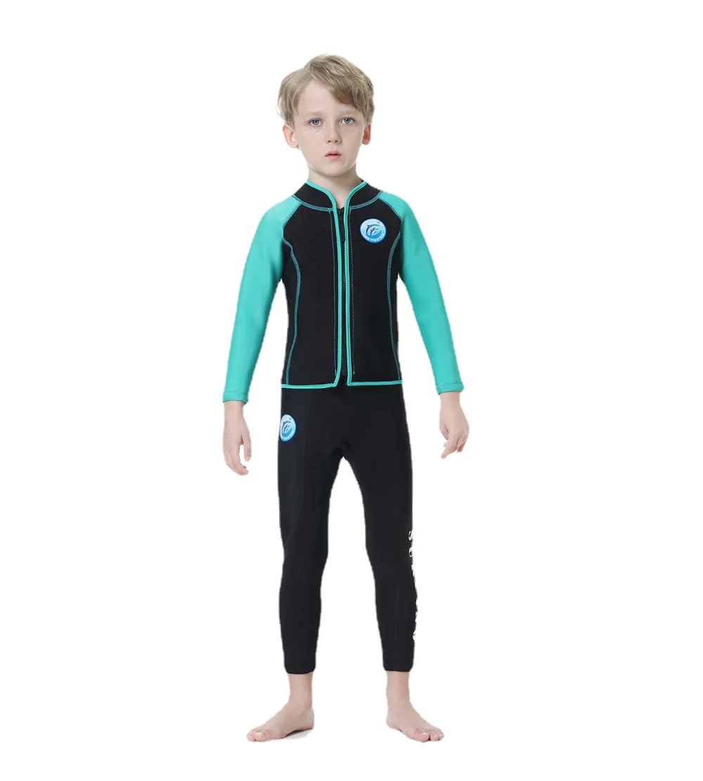 Diving Suit for Boys and Girls, Warm Swimsuit, Long Sleeve, Cold-proof, Snorkeling, Surfing, Jellyfish Suit