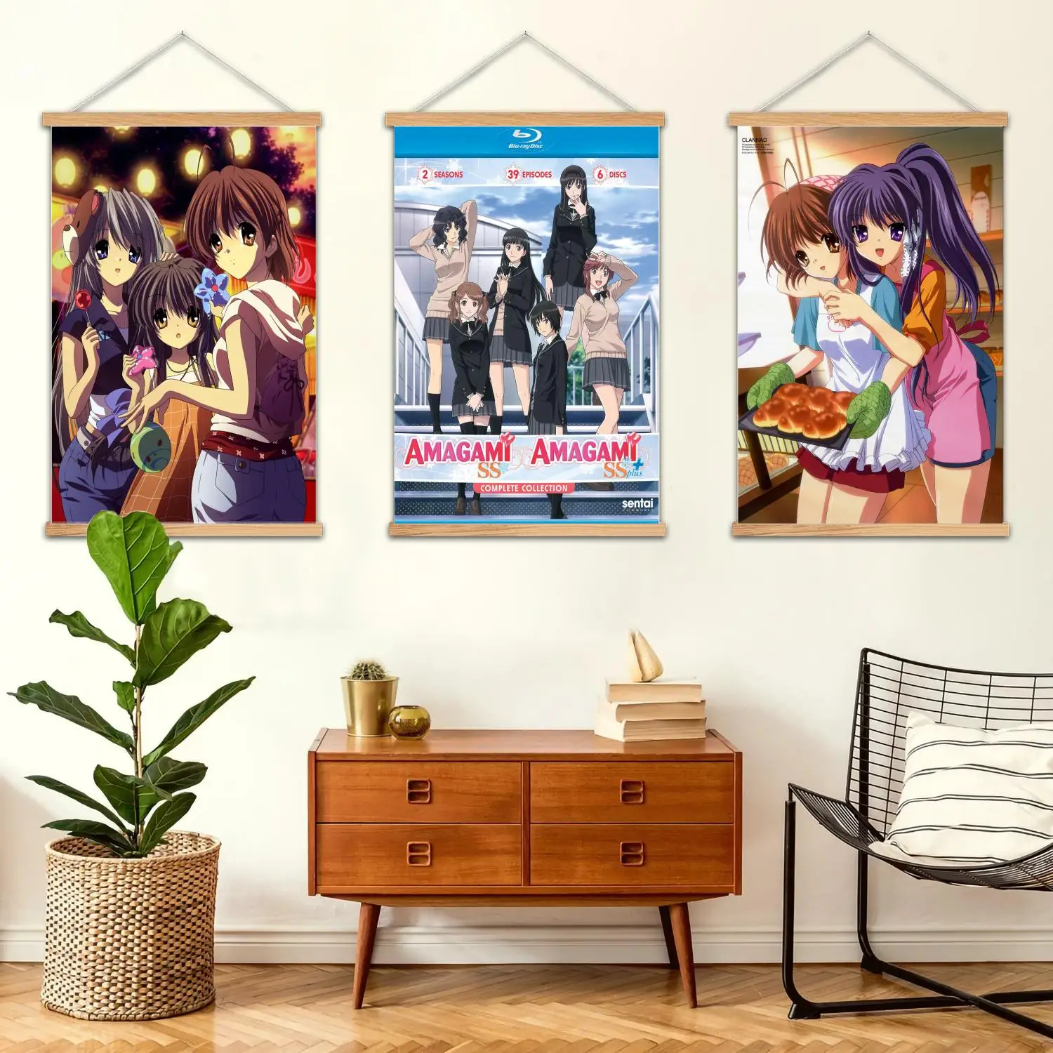 clannad cartoon Framed Wall Painting Canvas Art Poster and Wall Art,  Modern Family Bedroom Decor,Decorative painting