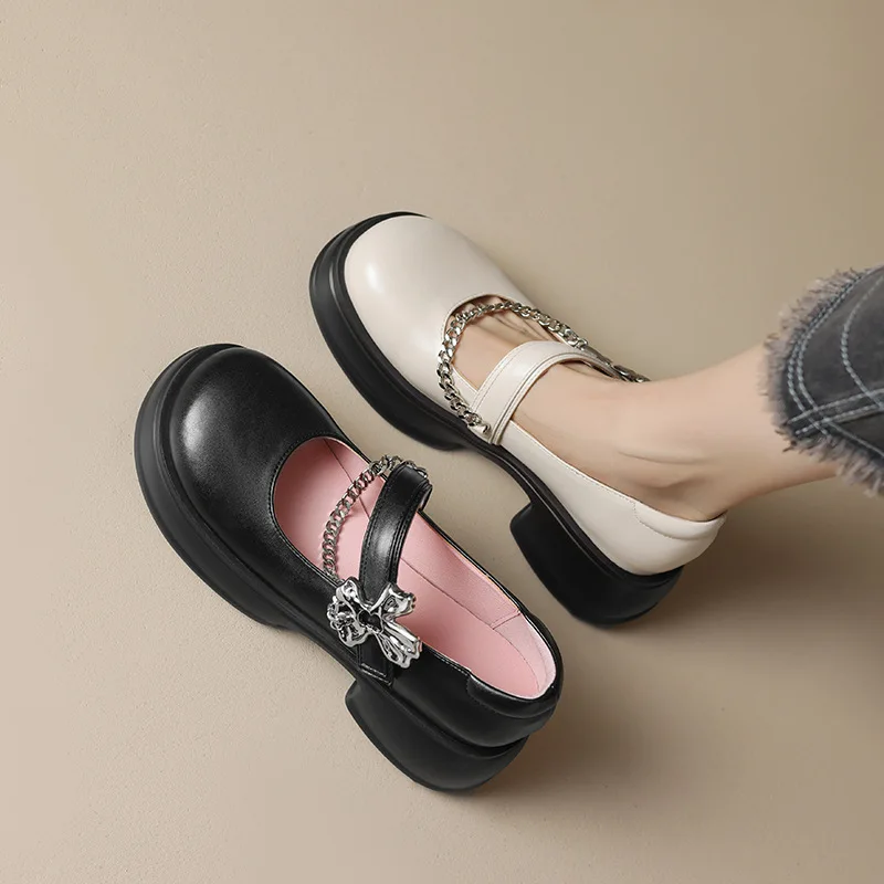 

Casual Woman Shoe Modis Clogs Platform Round Toe Female Footwear On Heels 2024 Creepers New Big Size Dress Rubber Buckle Strap M