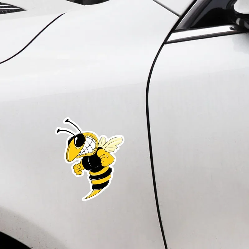 13cm A Ferocious Bee Stickers on Car Products Sunscreen and Waterproof Cover Scratches Accessories Sticker Stylish, Cute, PVC