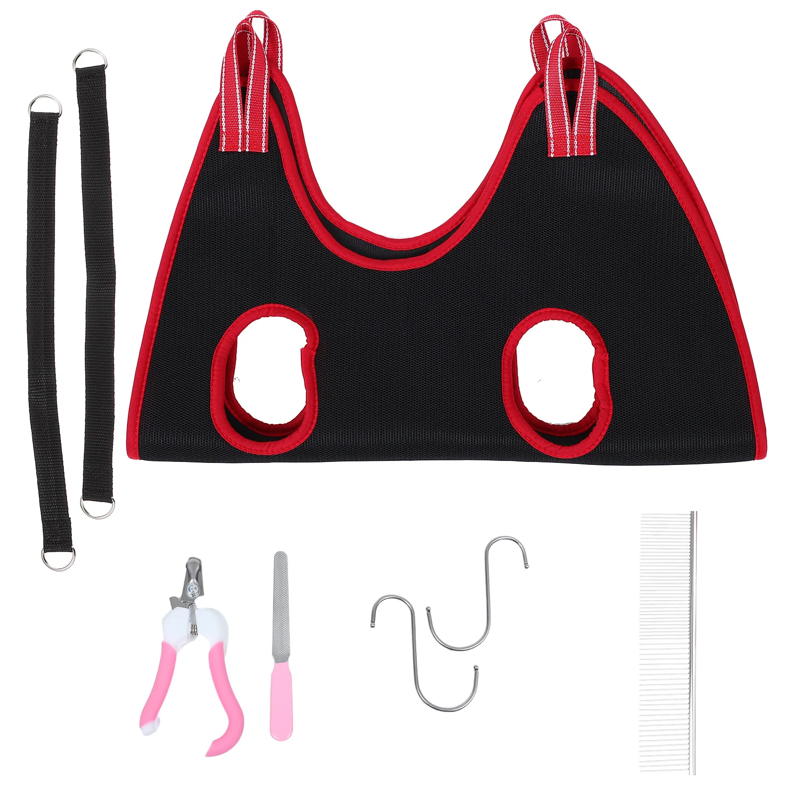 

1Set Pet Nail Trimming Hammock for Large Dogs Cats Grooming Restraint Sling with Comb Clipper File Sturdy Wear-Resistant
