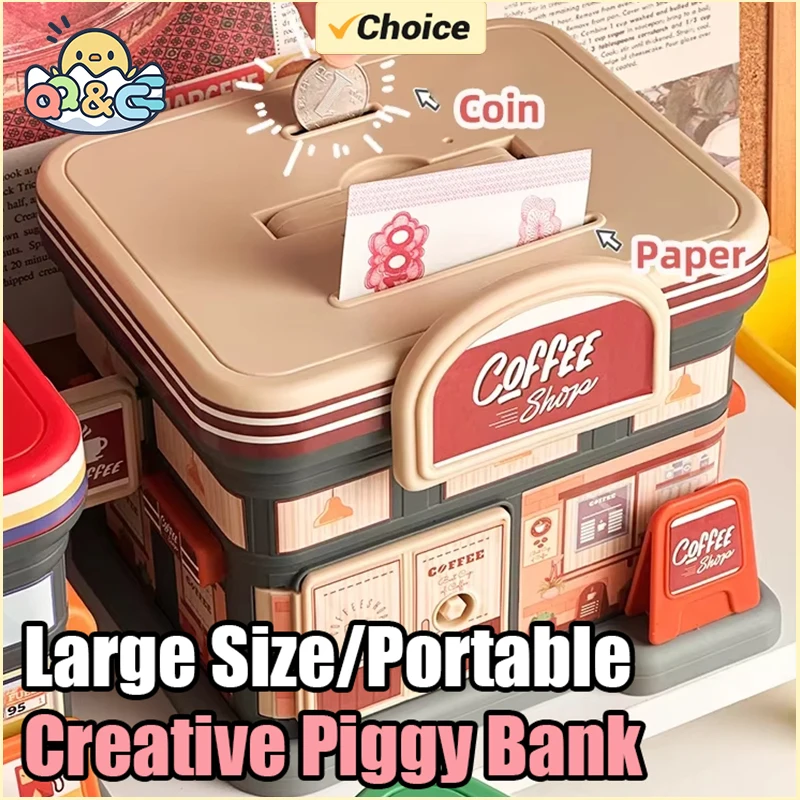 Auto-Rolling เงินรหัสผ่านปลอดภัย MINI Creative ทาสี ATM Piggy Bank เด็กอิเล็กทรอนิกส์ Piggy Bank ของเล่นเด็กคริสต์มาสของขวัญ