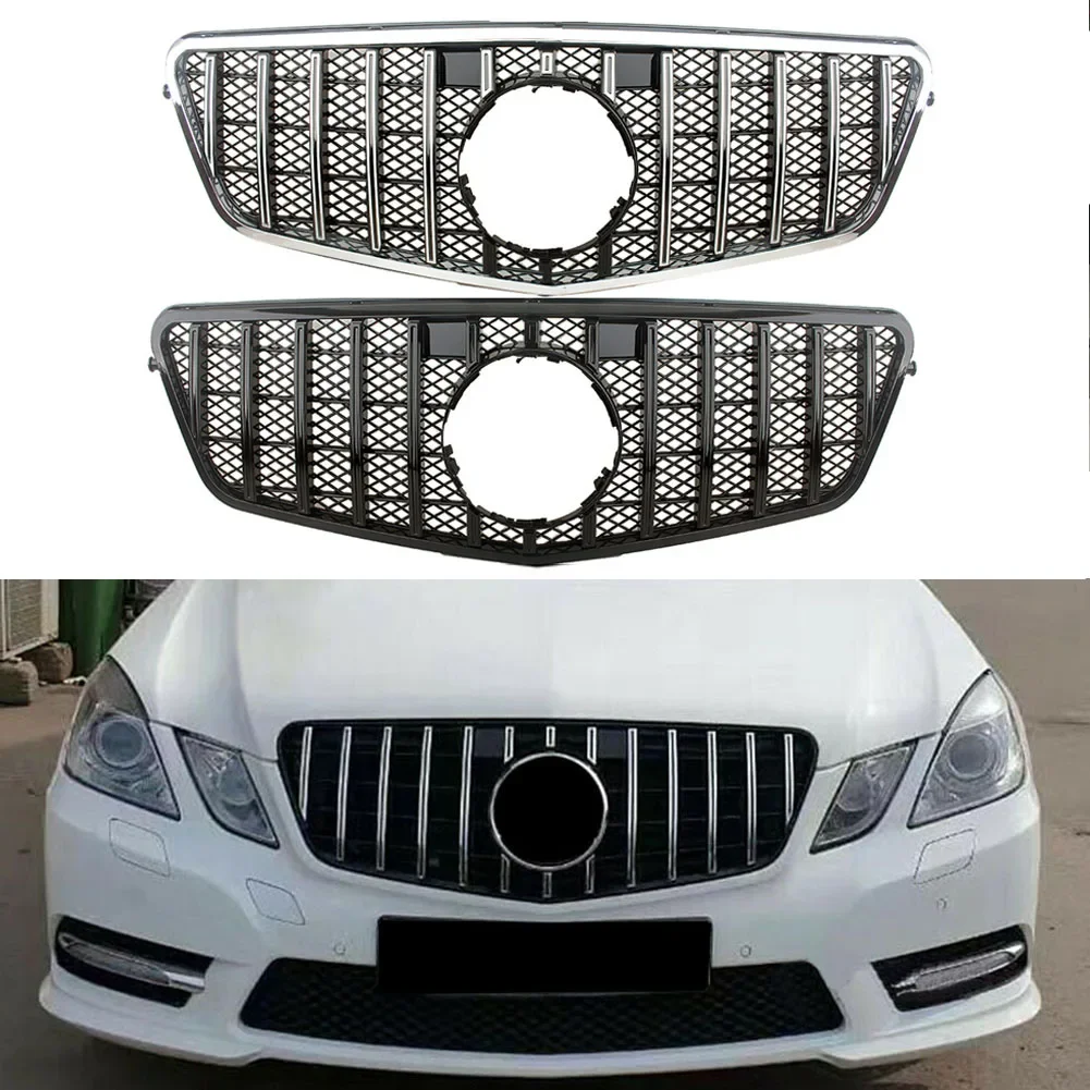 Car  Front Racing Upper Facelift Billet Bumper Grills For Mercedes Benz E-Class W212 2009 2010 2011 2012 2013 GTR 4 Doors