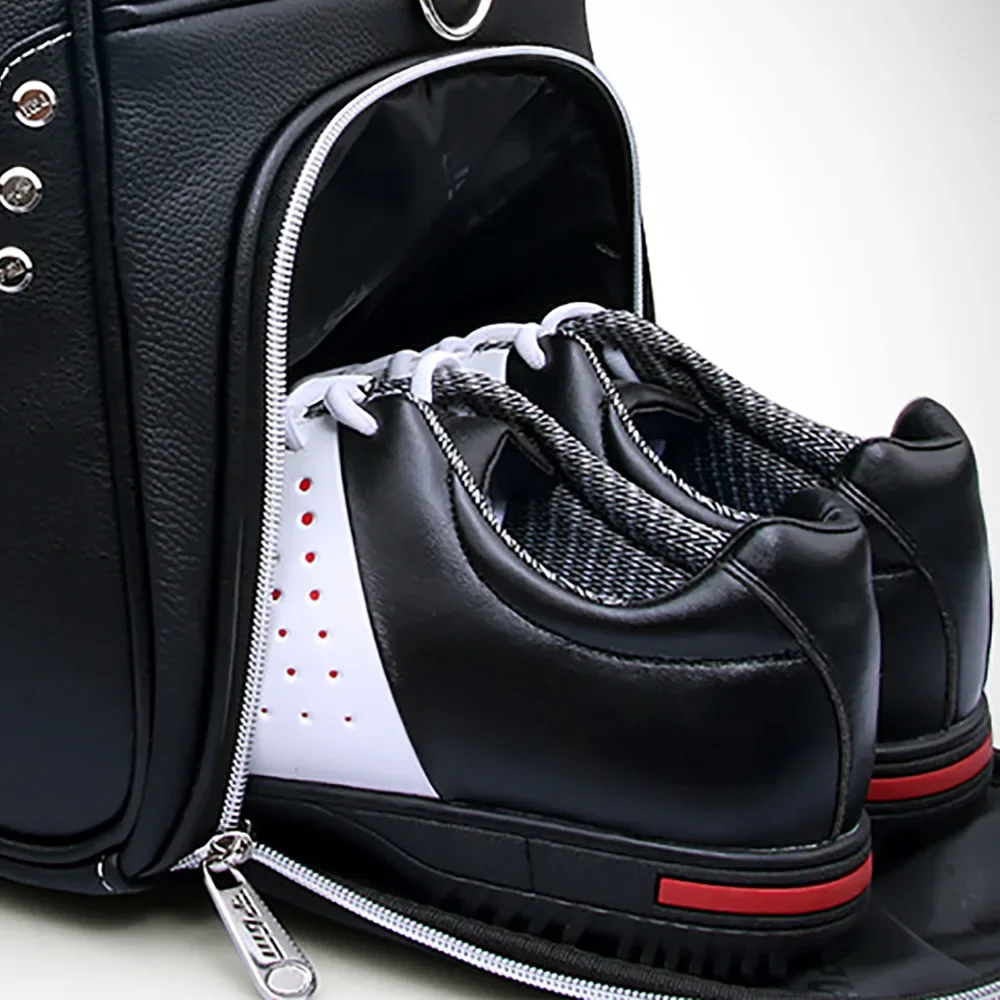 PGM Golf Clothing Bag Black Large Capacity Leather men\'s motion portable bag Built-in shoes bag YWB021