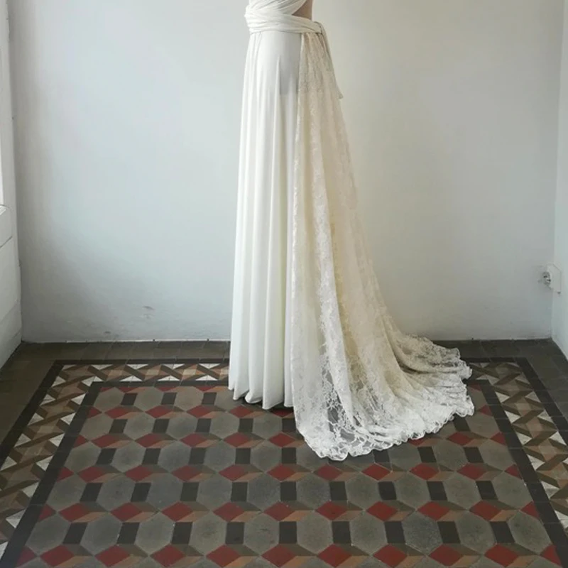 Spitze Hochzeit abnehmbaren Rock abnehmbaren Zug für Kleider Boho Braut Überrock