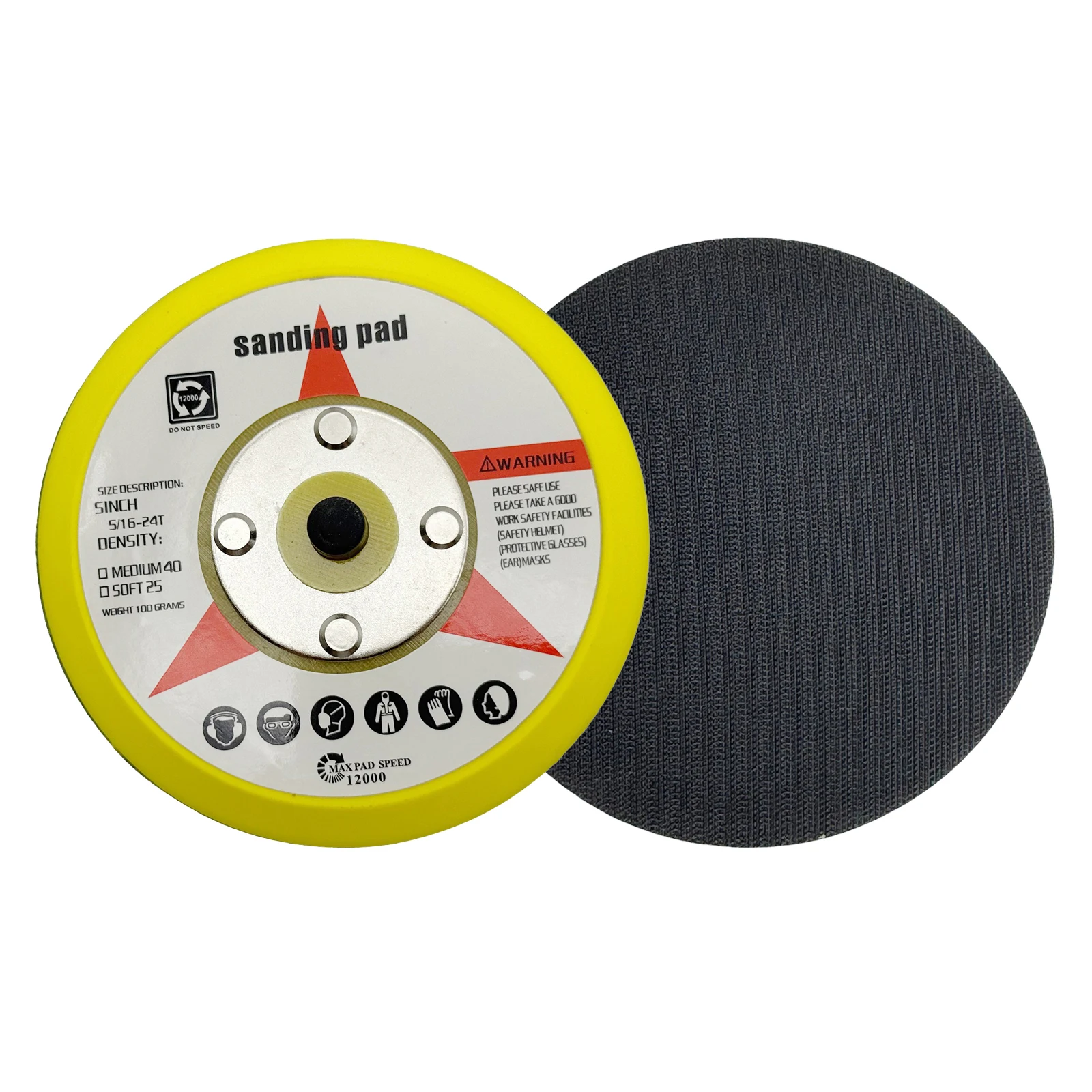 

100 мм/110 мм подложки на липучке, 5/16 дюйма-24 резьбы, полировальные шлифовальные подушечки для автомобиля двойного действия, орбитальный полировщик, шлифование