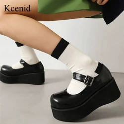 Kcenid Spring Mary Janes Pumps Platform Lolita Shoes Women's Japanese Style Vintage Girls High Heel Shoes For Women Plus Size