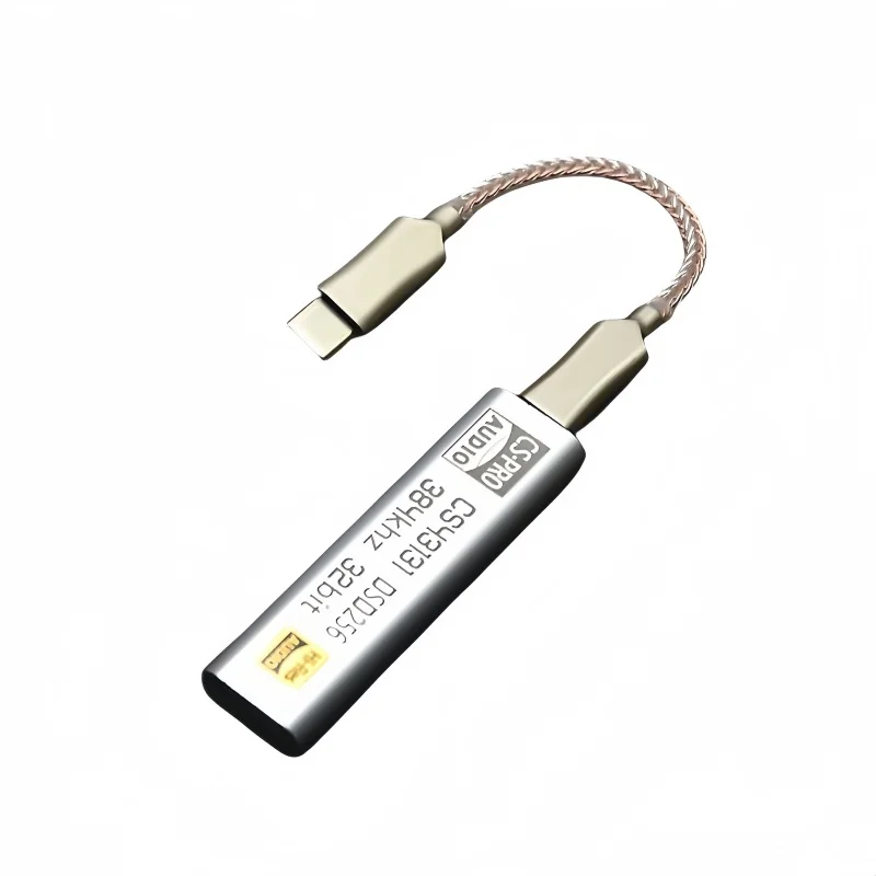 Компактный адаптер ЦАП USB-C |   Портативный Hi-Fi аудиодекодер |   CS43131+SA9312L |   PCM 384 кГц и DSD256 |   Dual Type-C