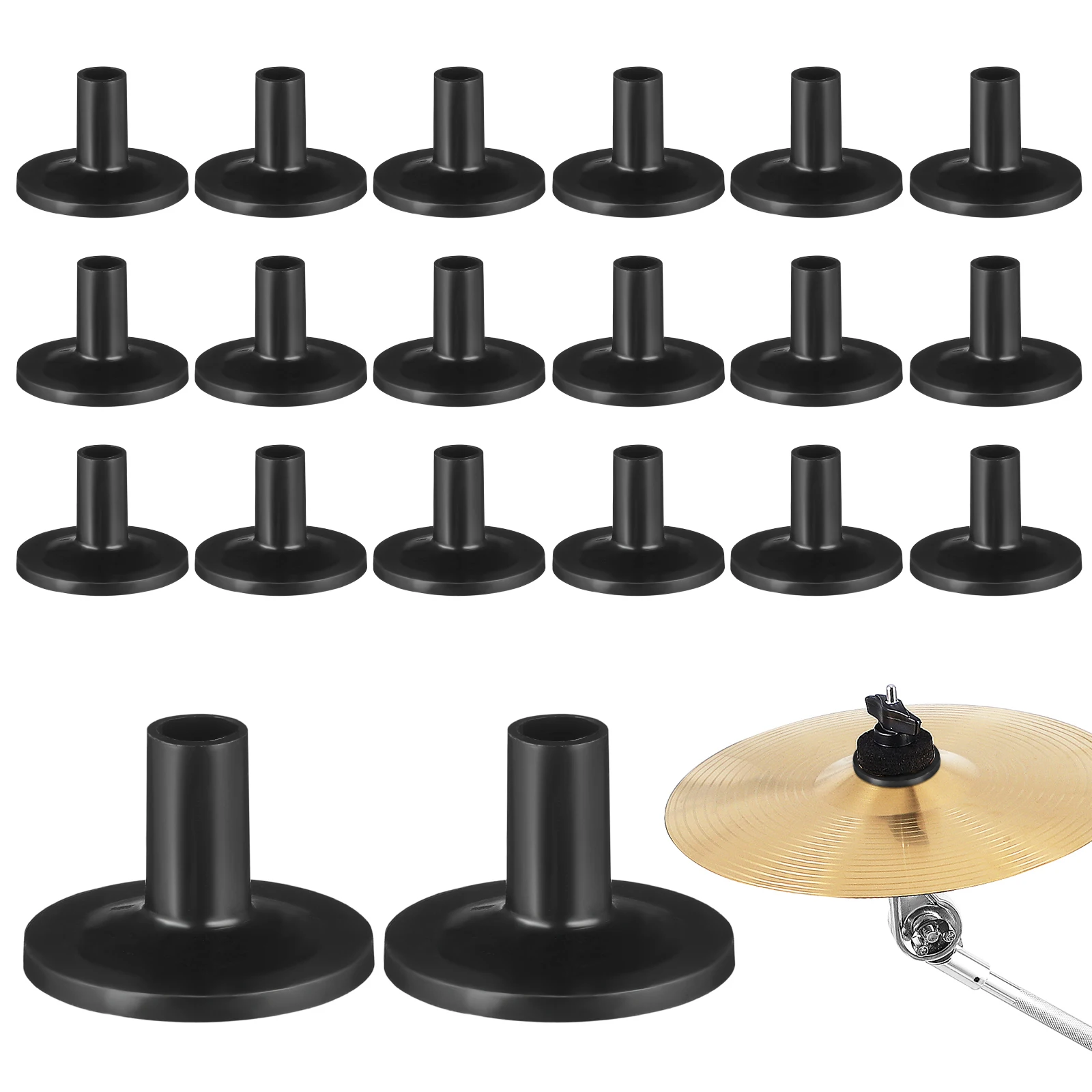 

20 pcs Plastic Cymbal Holder 38x196mm Drum Accessories Sturdy Cymbal Musical Instruments Accessory Stand Sleeves Replacement