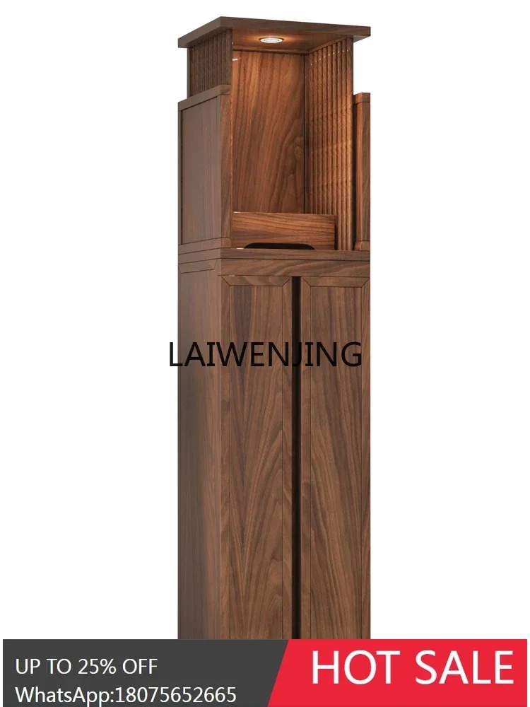 

MJY new Chinese solid wood vertical cabinet with door Buddhist niche table God of Wealth cabinet