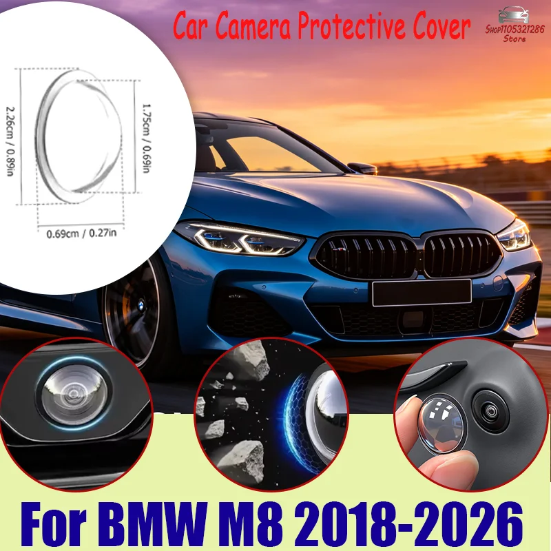 

360 Reverse Cam Cover For BMW M8 2018-2026 Anti-Scratch HD PC Lens Protector, Waterproof Easy Install Car Accessories