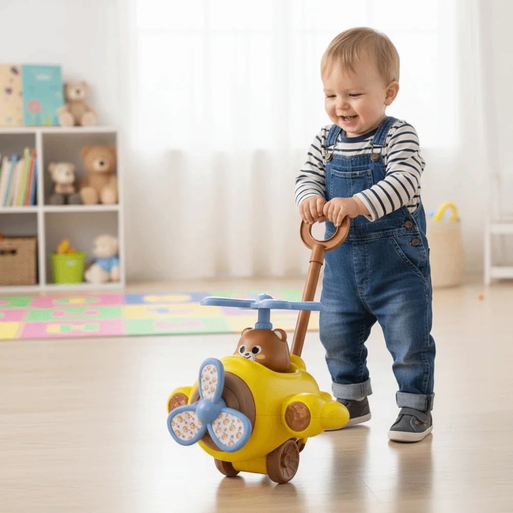 取り外し可能なインタラクティブベビーウォーカーベル付き手押し幼児用歩行器、新しいインタラクティブウォーカー幼児用歩行器