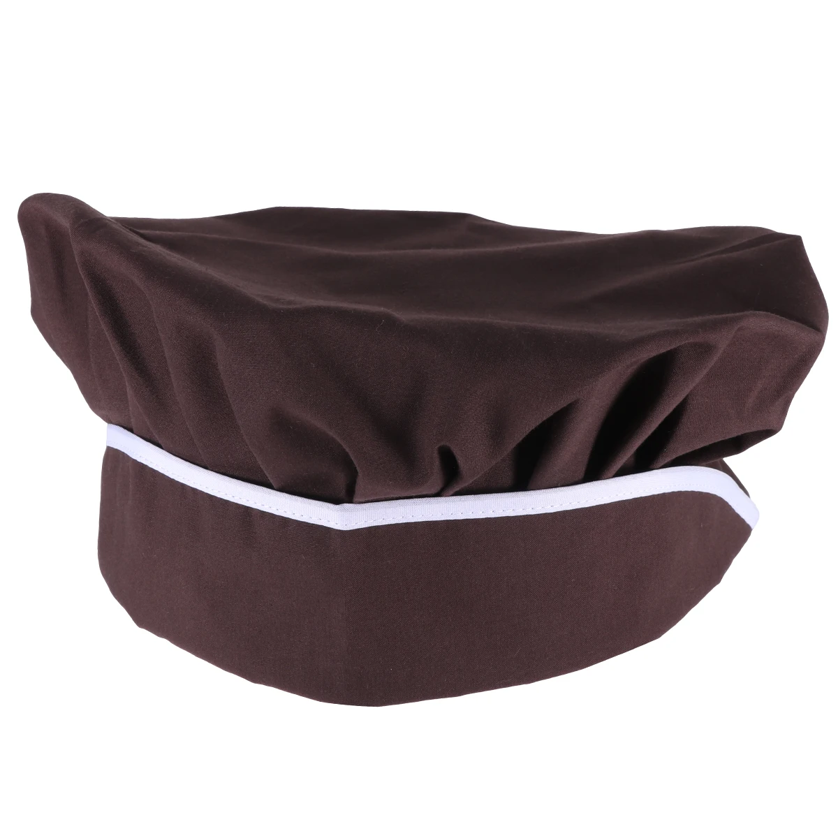 

1Pcs Adjustable Lace-Up Chef Cap Coffee Color Breathable Cotton Lightweight Working Hat Smoke Proof Oil Proof for Catering Food