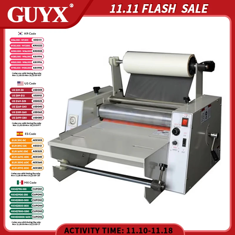 DC-380 Hot Roll Lamineren Machine Office Home Fotopapier Laminator Lamineren Verwarming Modus Foto Film Document Sealing Machine