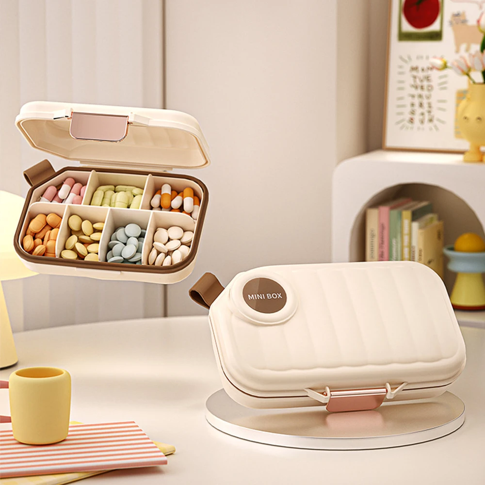 

Weekly Medicine Pill's Box Pill Case Drug Dispense Mini Portable Pills Organizer Case 7 Grids Pill Box Tablet Storage Container