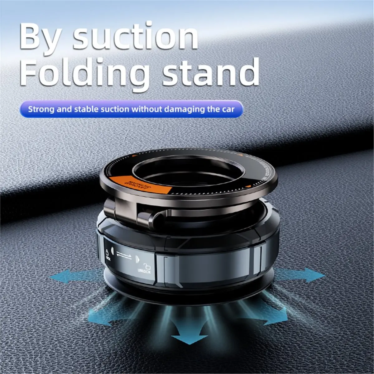 DT112 STOCK-Car Mount Vacuum Magnetic Holder Foldable Strong Suction Stand Cell Phone Holders for Car Home Travel