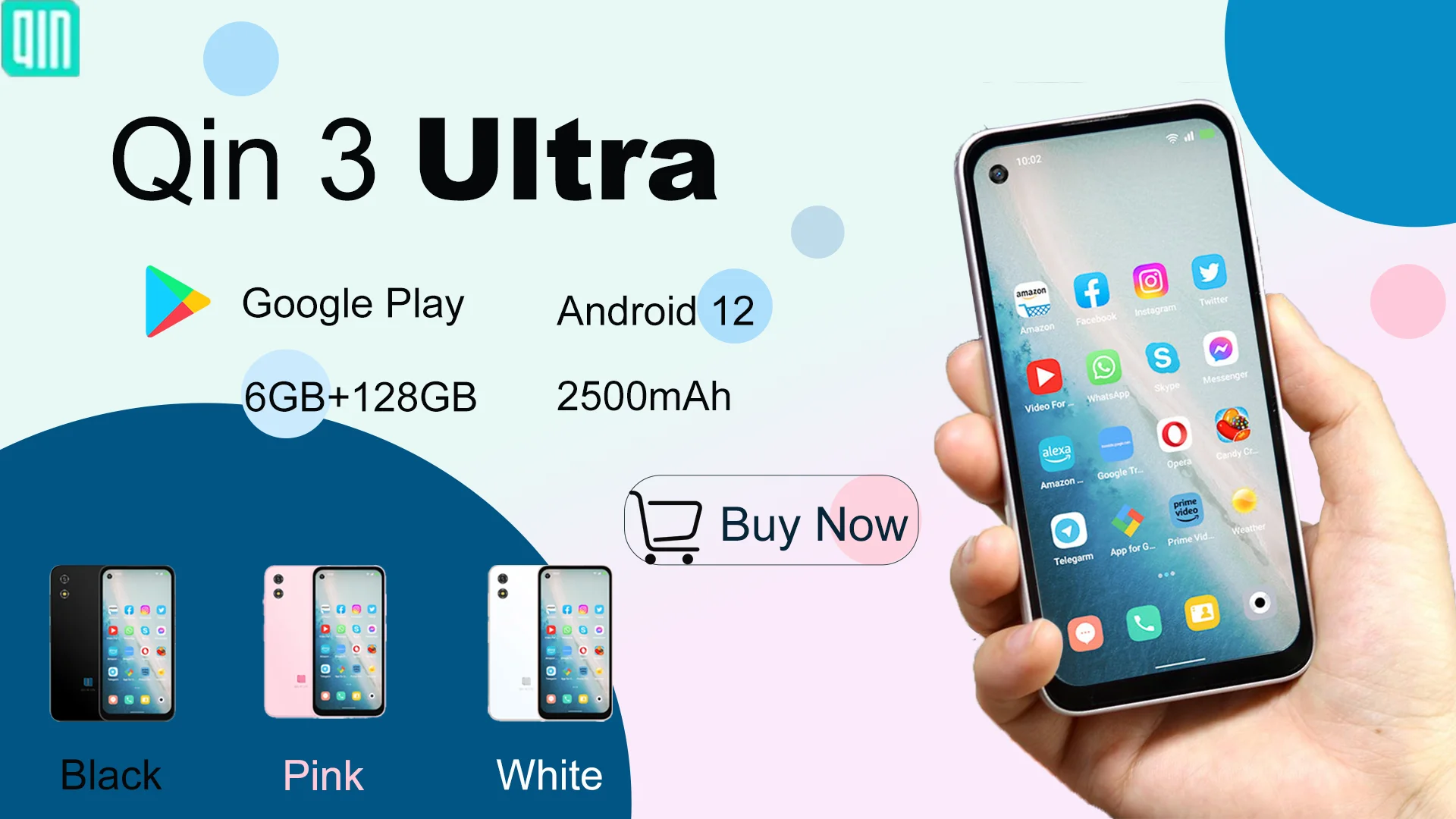 Google Available Global Version Duoqin F21 Pro Android 11 Mini Smart TouchScreen 4G Mobile Phone