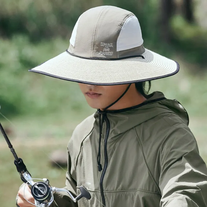 

Naturehike Summer Outdoor Sunscreen Fisherman's Straw Hat Camping Casual Wide-brimmed Hat Hiking Sun Visor Beach Hat