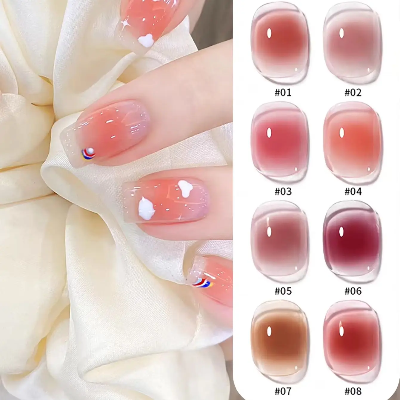 ZH 2026 New 12ML Ice Penetrating Pink Nail Polish Gel 2025 New Fashion Pure Lust Pink Penetrating Nail Shop Exclusive Nail Art