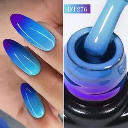 MEET ACROSS 7ml Kleur Veranderende Nagel Gel Polish Blauw Roze Thermische Semi Permanente Gel Polish Nail Art DIY manicure Losweken Vernis
