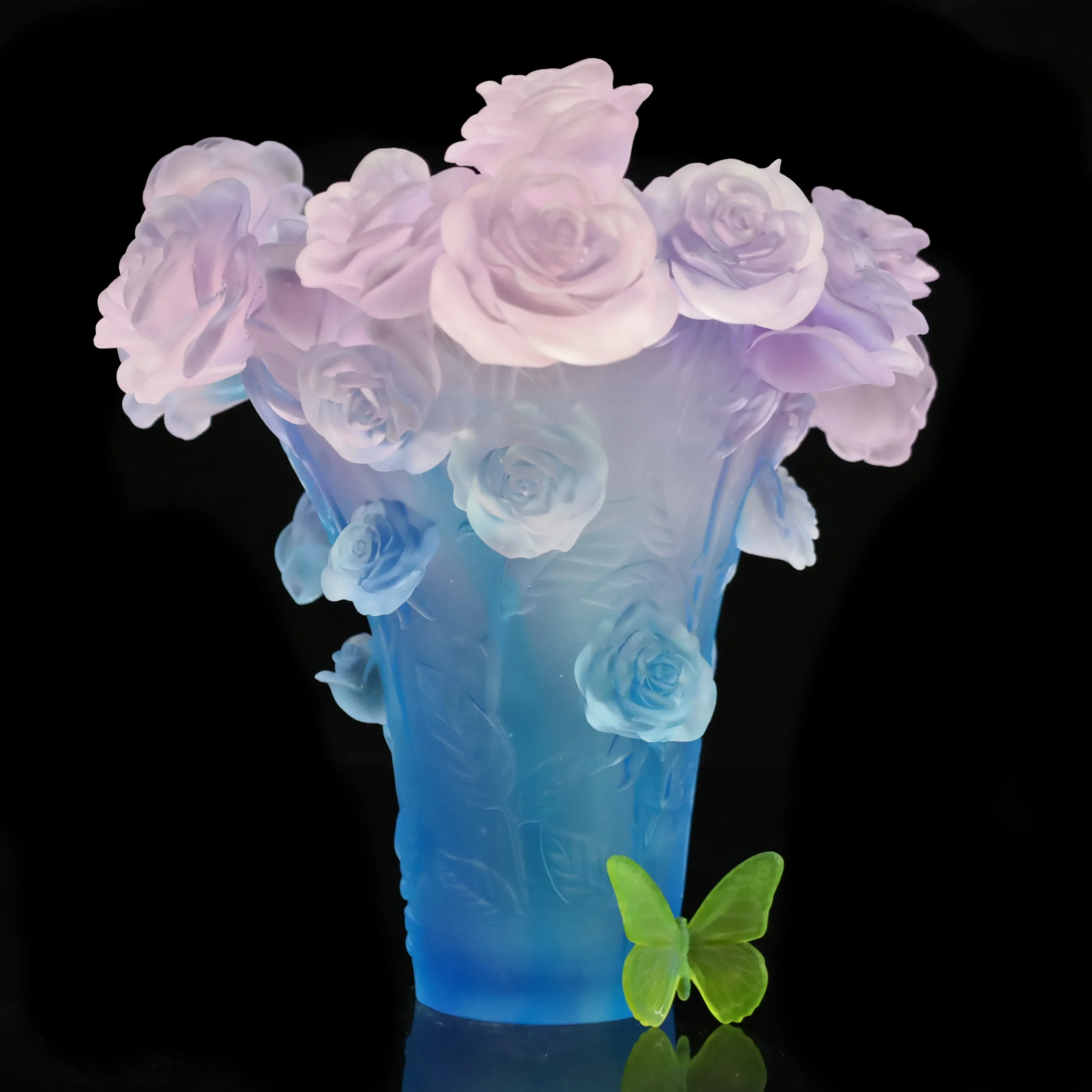 2024 Wedding Table Decoration Crystal Vase Colorful Elegant Crystal Model for Table Gift with Floral Theme