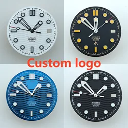 watch dial N H35 dial Custom logo dial 31.0mm blue/green luminous accessories repair tools