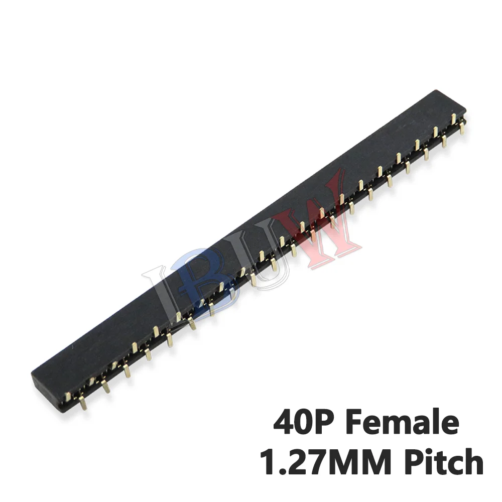 5PCS 1*40p 1*50p SMT Single Row dislocation Male Female PCB Pin Header socket Connector Pinheader 1.27 2.0 2.54 mm For Arduino