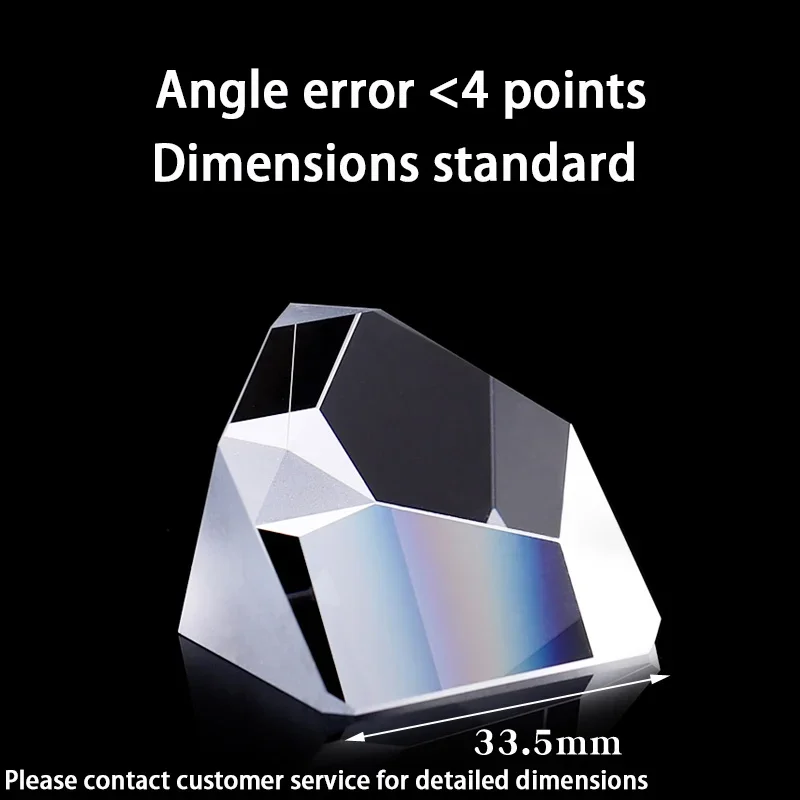 1PC Right-Angle Roof Prism 33.5mm Rotating Image Prism Special K9 Material Suitable for Optical Light Path