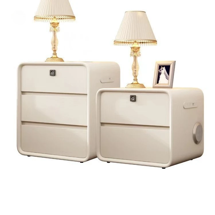 Bedside Table Cream Wind Multi-functional Small Cabinet Simple Storage Bedside Table Light Luxury High Sense