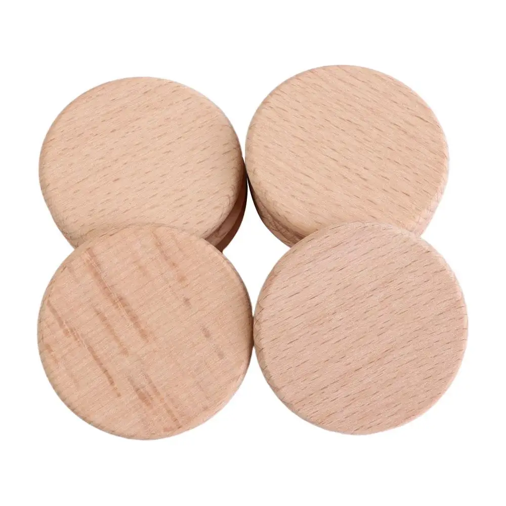 10pcs Natural Beech Natural Wood Round Disc Wood Craft Unfinished Blank Wood Pieces Smooth DIY Wood Round Slice Handwork